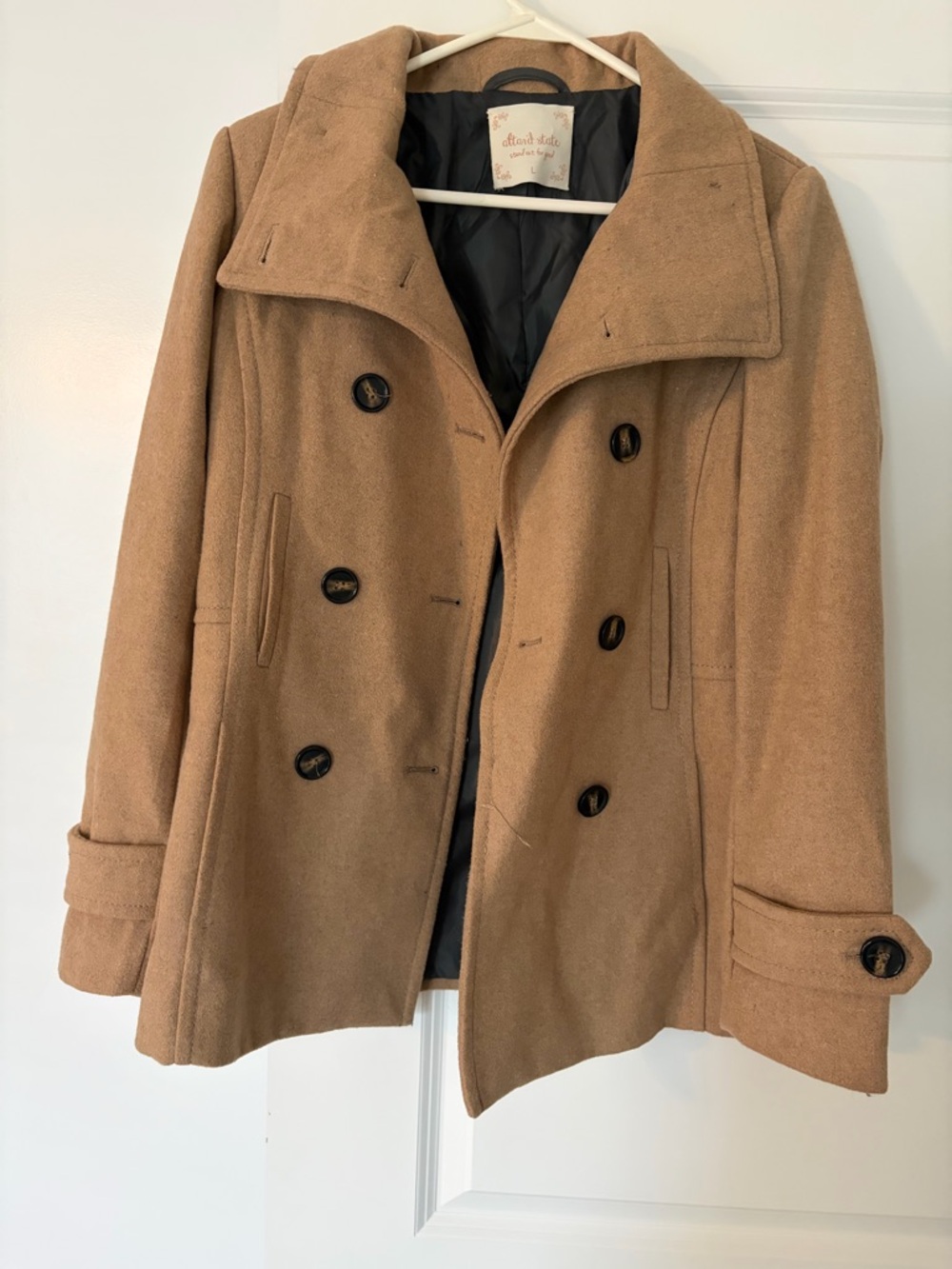 Altar'd State Camel Wool Blend Coat - Neutral Tan
